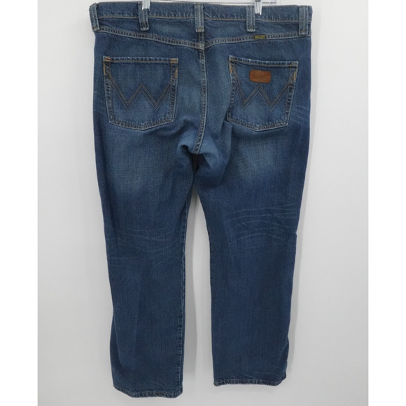 Wrangler Jeans Men 40x432 Blue Denim Straight Western Ranch Cowboy Casual Work - Picture 2 of 13